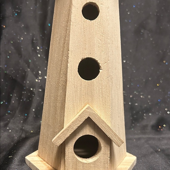 Natural Wood Church & Lighthouse Birdhouse Decor Bundle (LC) - Picture 7 of 11